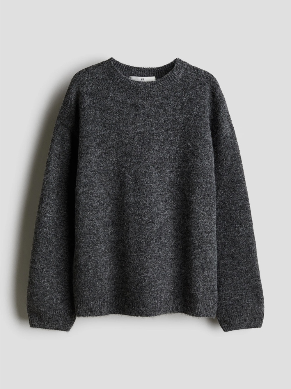 H&M Grey Crewneck Oversized Sweater